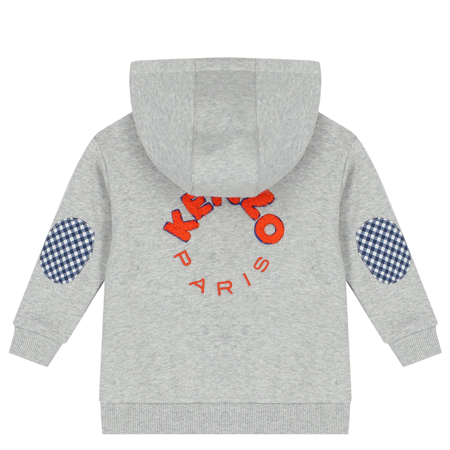 Younger Boys Grey Logo Hooded Zip Up Top, 1, hi-res